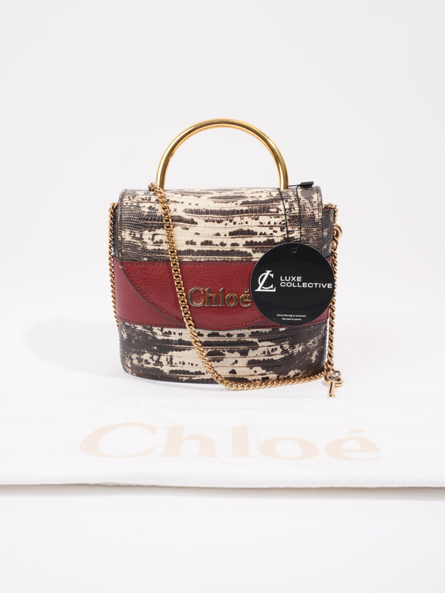 Chloe Aby Lock Bag Red / White / Black Leather Small Image 10