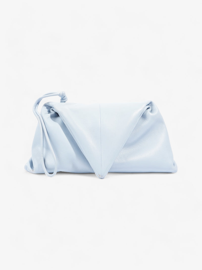  Bottega Veneta The Trine Clutch Ice Blue Leather