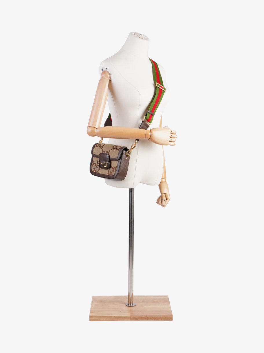 Gucci  Horsebit 1955 Beige And Jumbo Jumbo GG Canvas Mini Image 2