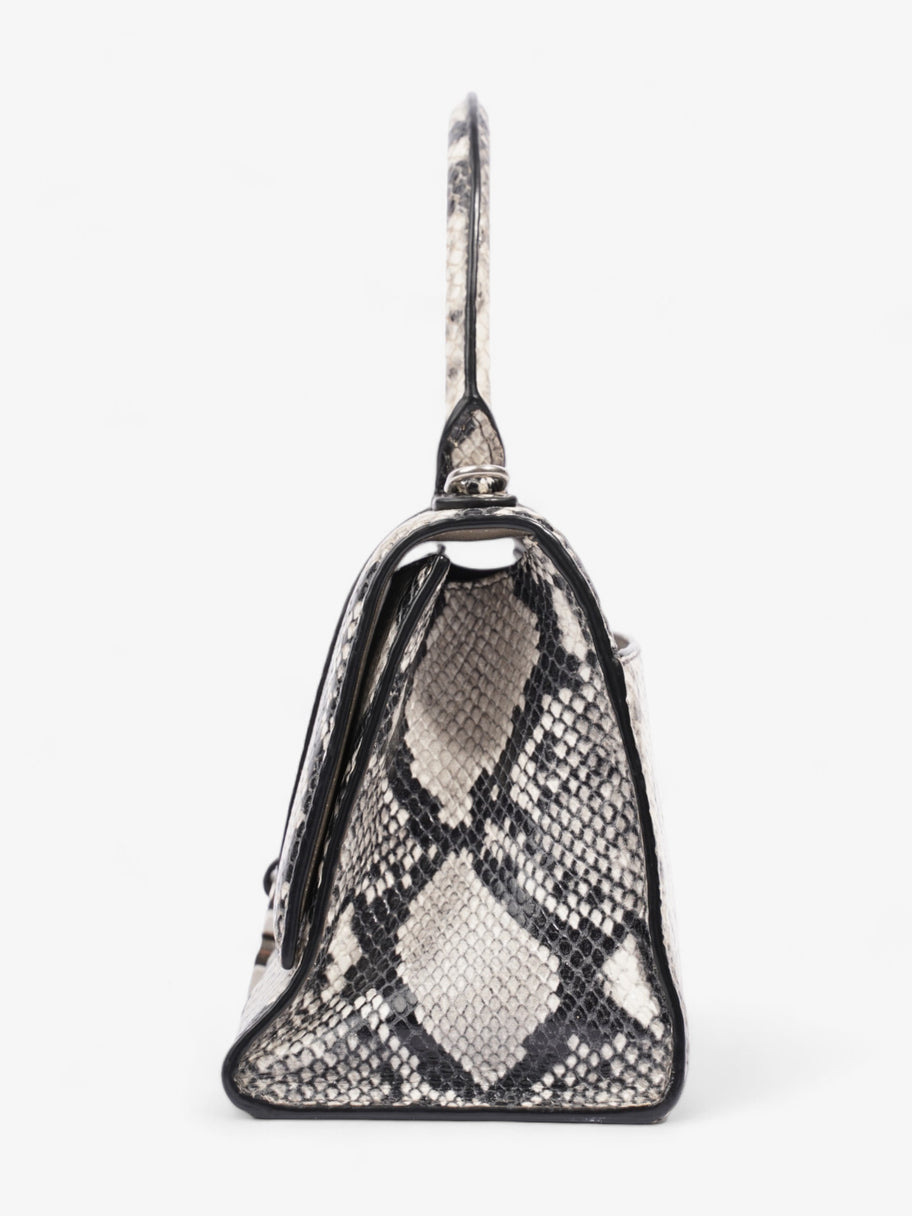 Balenciaga Hourglass Black And Grey Python Embossed Leather Small Image 3