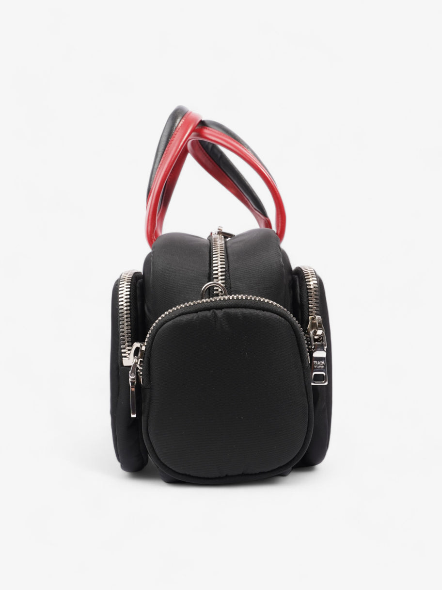 Prada Cargo Pocket Tote Black / Red Re Nylon Image 5