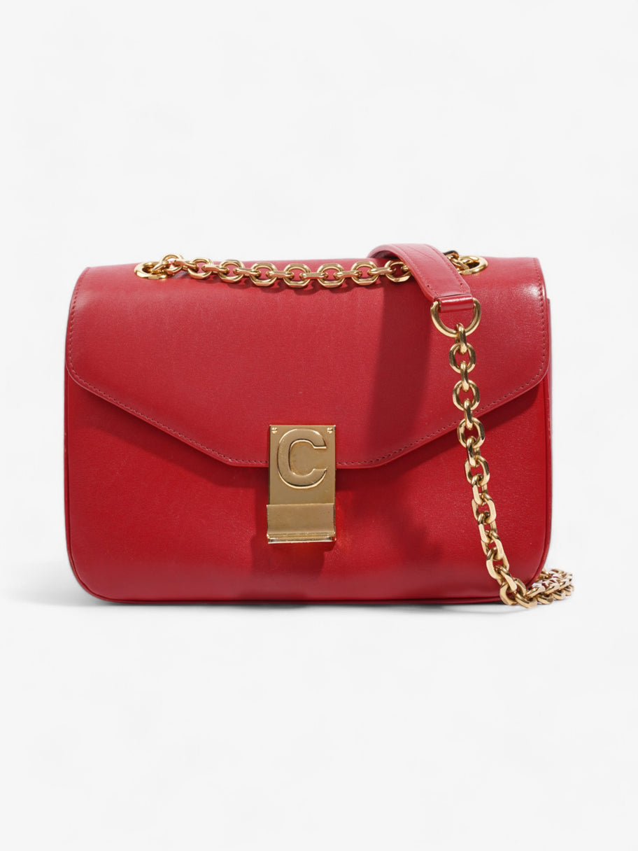 Celine C Bag Red Leather Medium Image 1