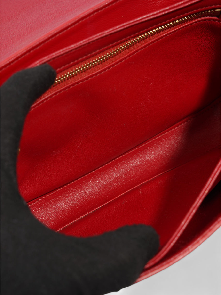 Celine C Bag Red Leather Medium Image 10