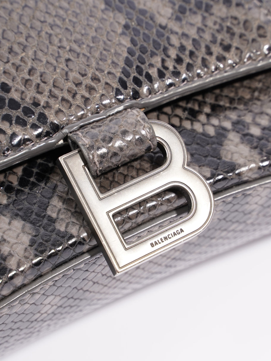 Balenciaga  Hourglass Phython Grey Leather Small Image 7