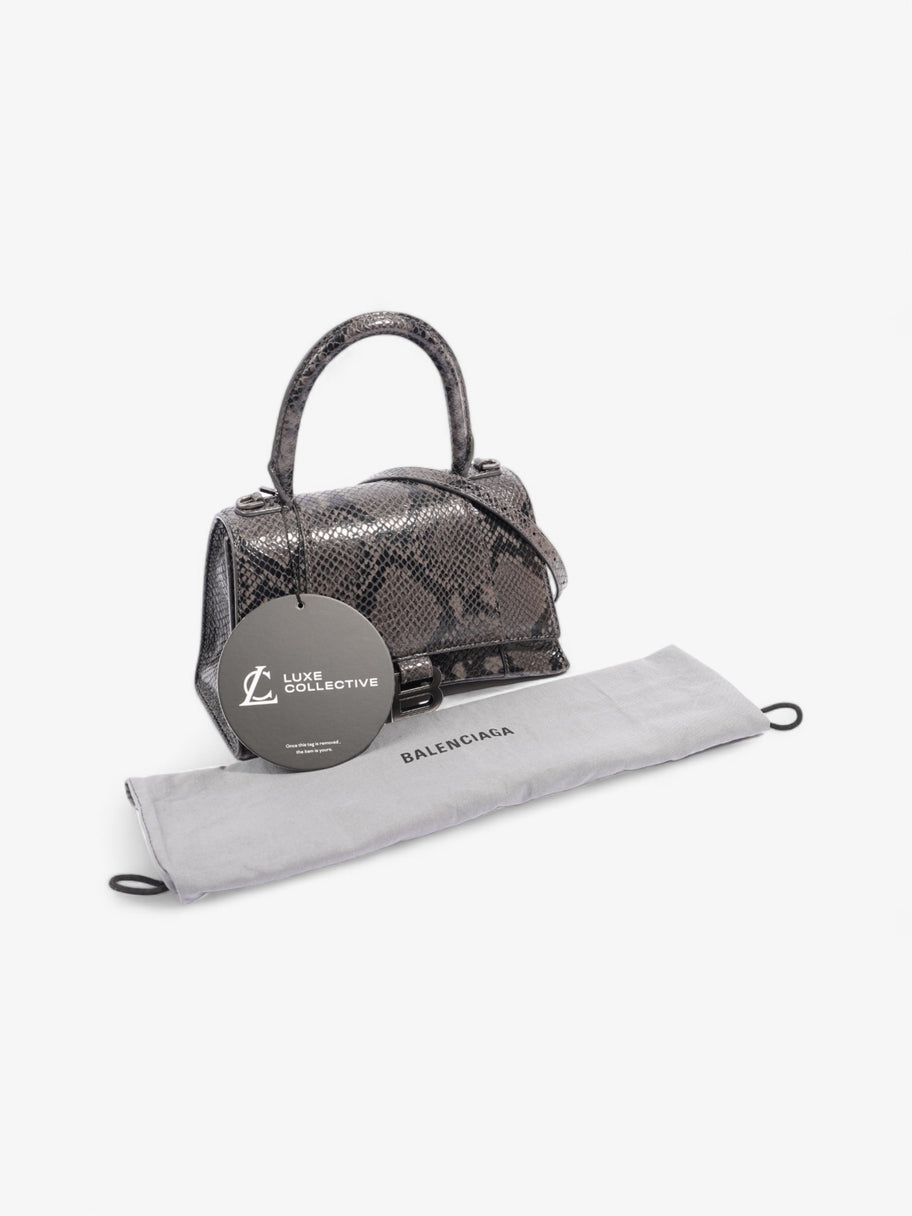 Balenciaga  Hourglass Phython Grey Leather Small Image 10