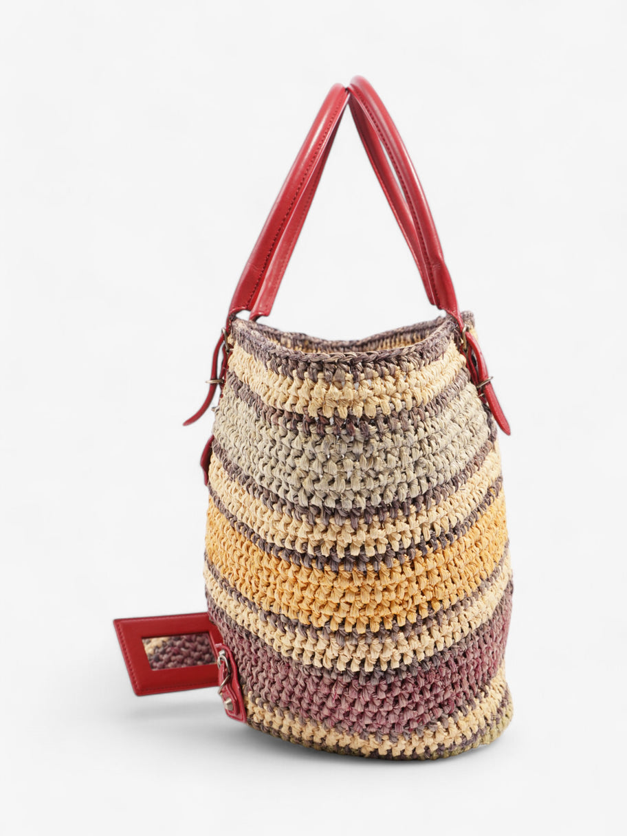 Balenciaga Vintage City Rainbow Basket Bag Multicolour Raffia Image 3