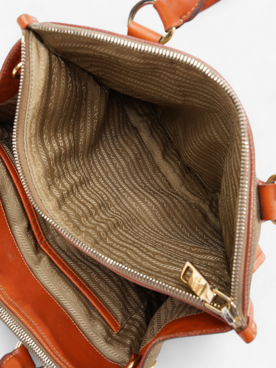 Prada Canvas Tote Brown / Beige / Orange Canvas Image 9