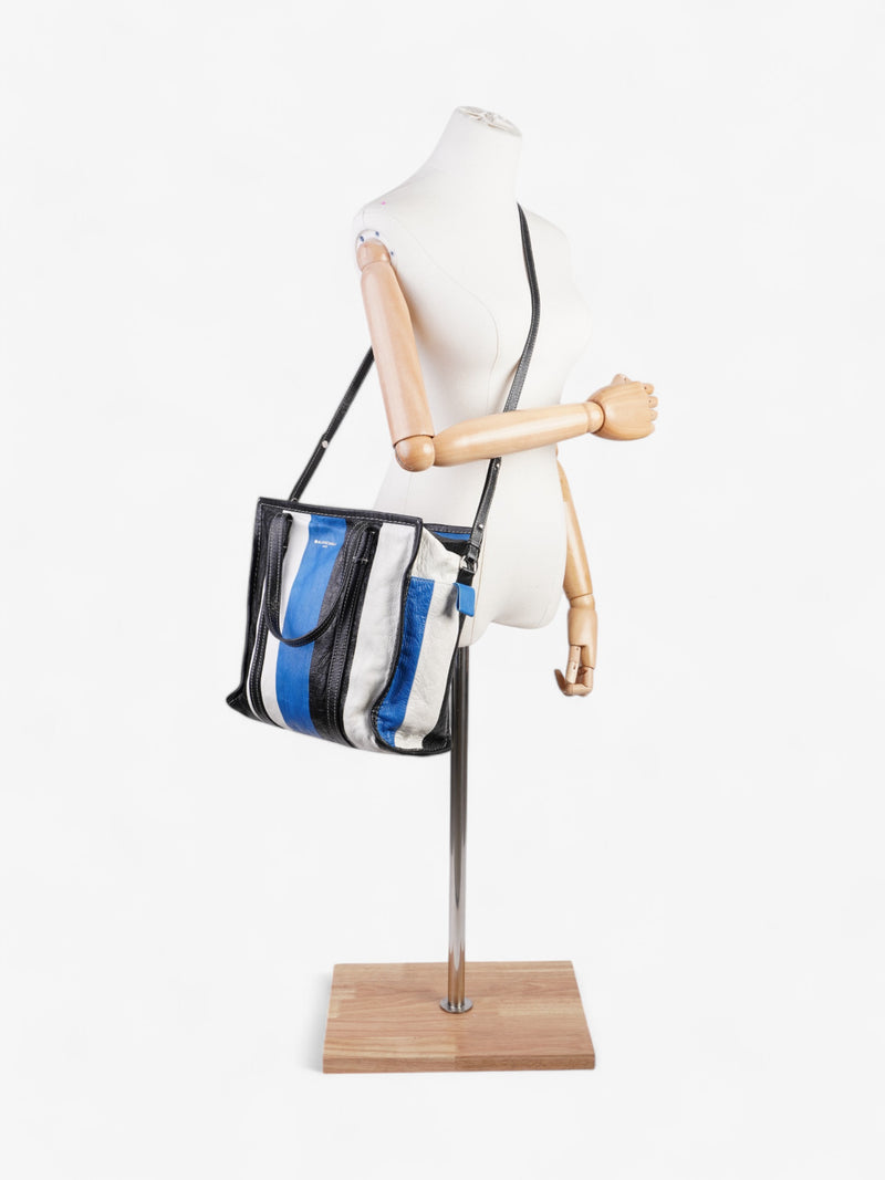  Balenciaga Bazar Shopper M Blue / Black Leather