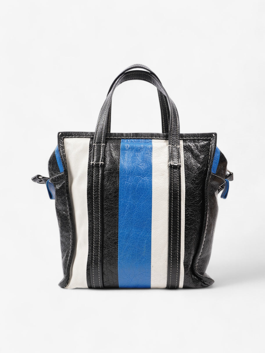 Balenciaga Bazar Shopper M Blue / Black Leather Image 4