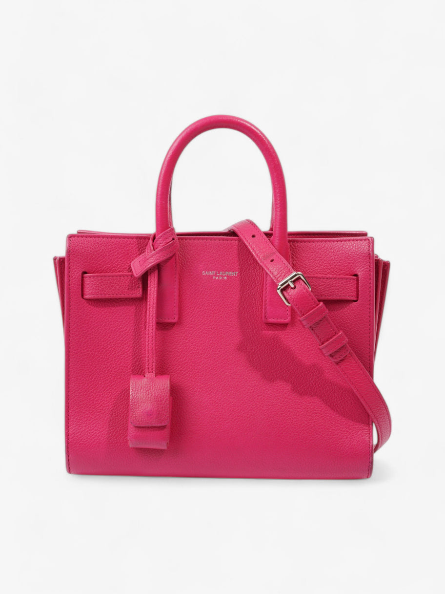 Saint Laurent Sac De Jour Lipstick Fuschia Calfskin Leather Nano Image 1