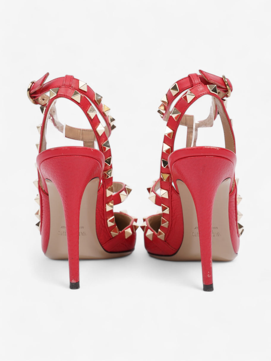 Valentino Rockstud Heel 100 Red Leather EU 38.5 UK 5.5 Image 6