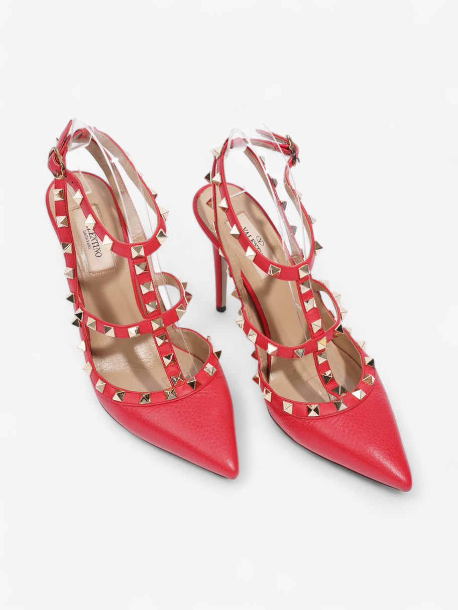 Valentino Rockstud Heel 100 Red Leather EU 38.5 UK 5.5 Image 8