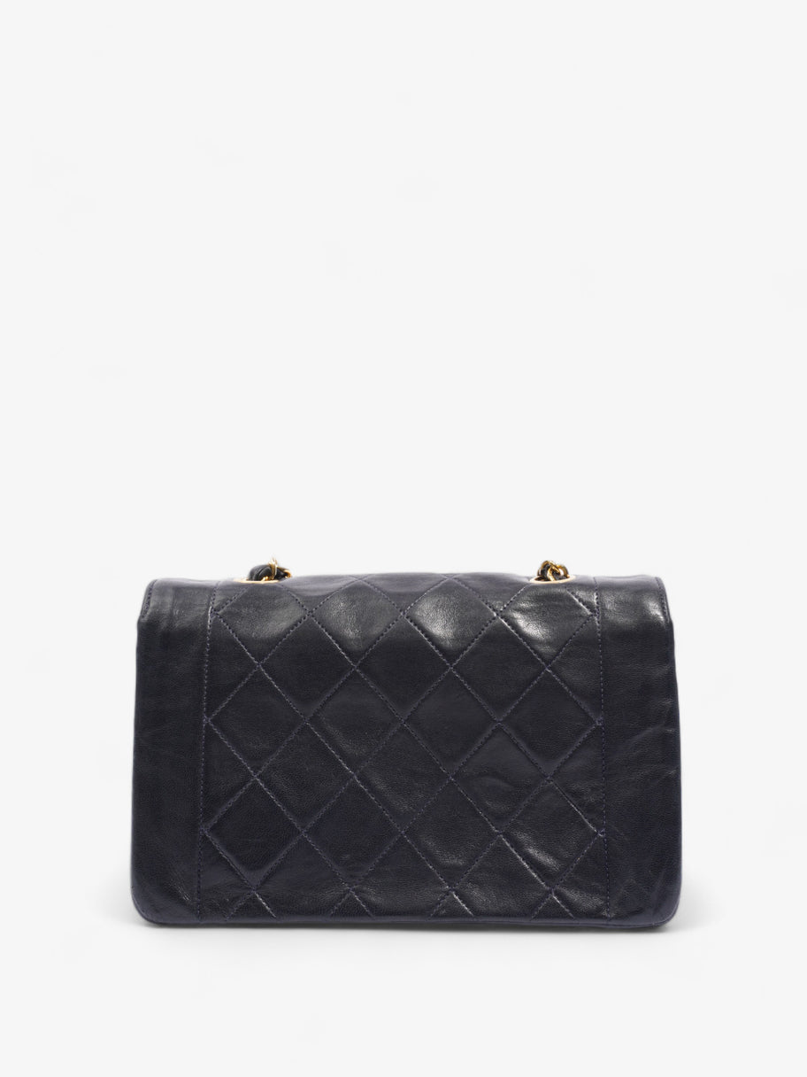 Diana Flap Bag Navy Lambskin Leather Image 4