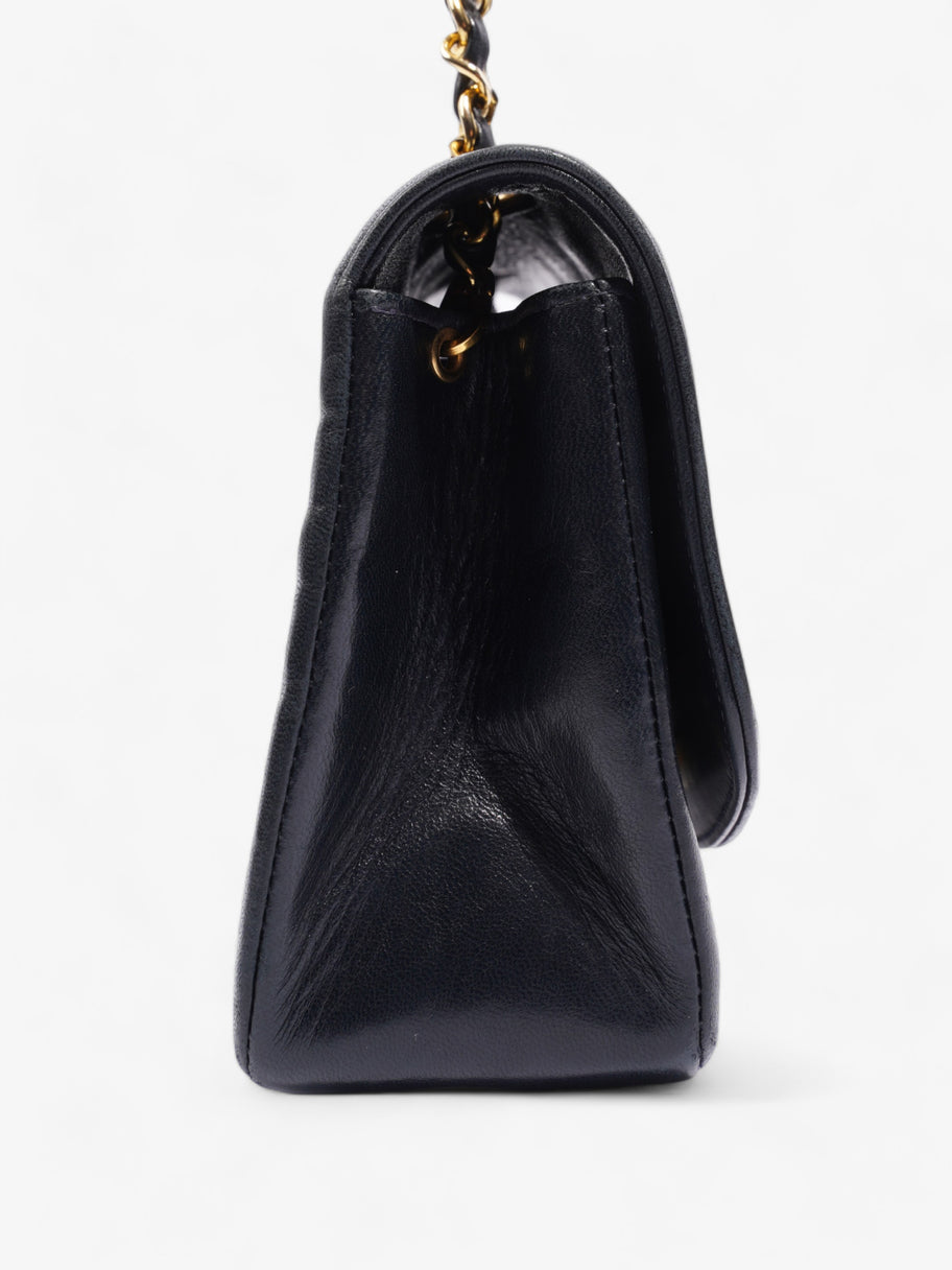 Diana Flap Bag Navy Lambskin Leather Image 5