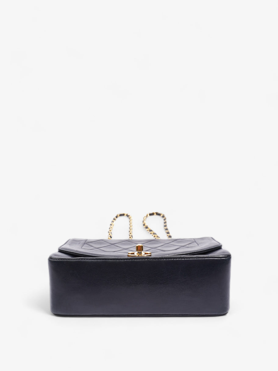 Diana Flap Bag Navy Lambskin Leather Image 6