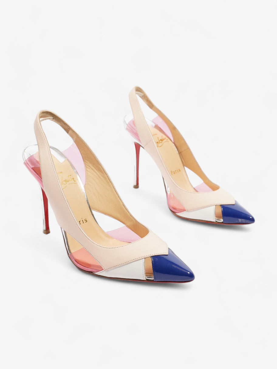 Christian Louboutin Air Chance 100 Nude / White / Blue Leather EU 35 UK 2 Image 2