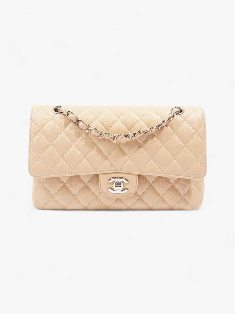  Classic Double Flap Nude Caviar Leather Medium