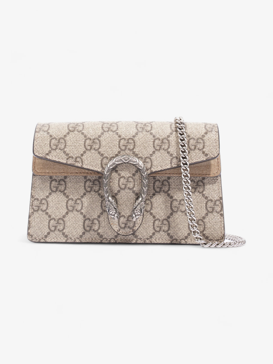 Gucci Super Mini Dionysus Beige And Ebony GG Supreme Coated Canvas Image 1