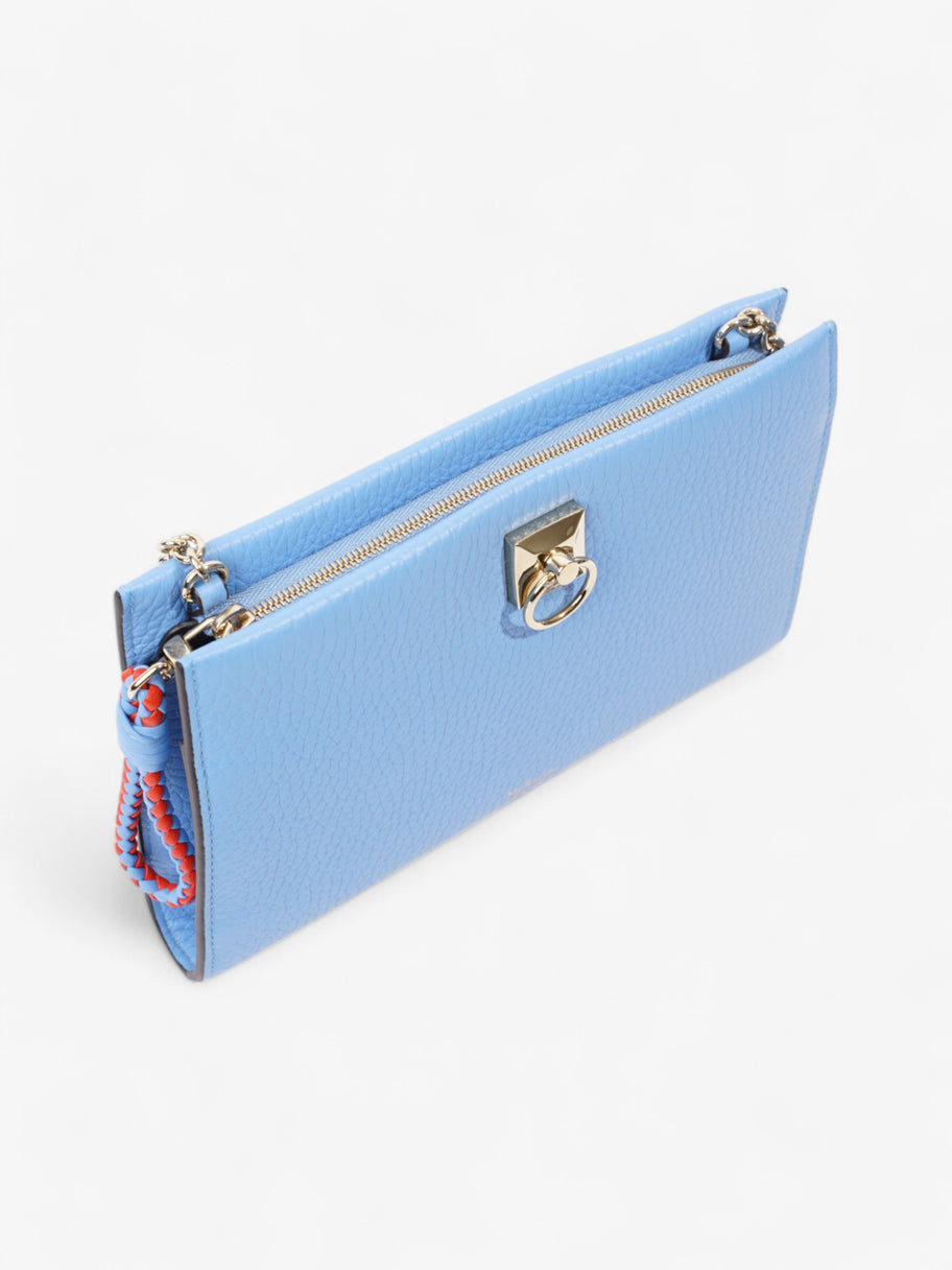 Mulberry Iris wallet on chain Cornflower Blue Leather Image 7