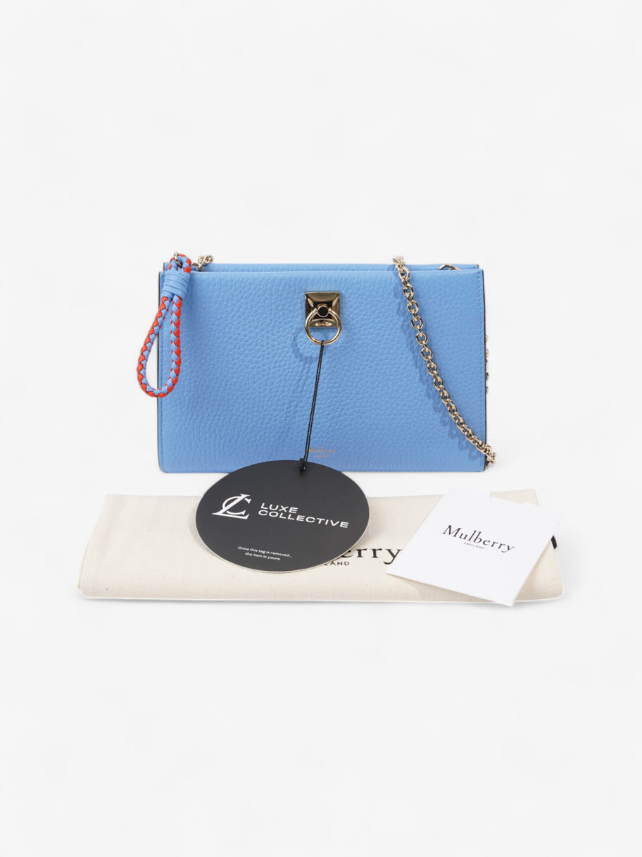 Mulberry Iris wallet on chain Cornflower Blue Leather Image 9