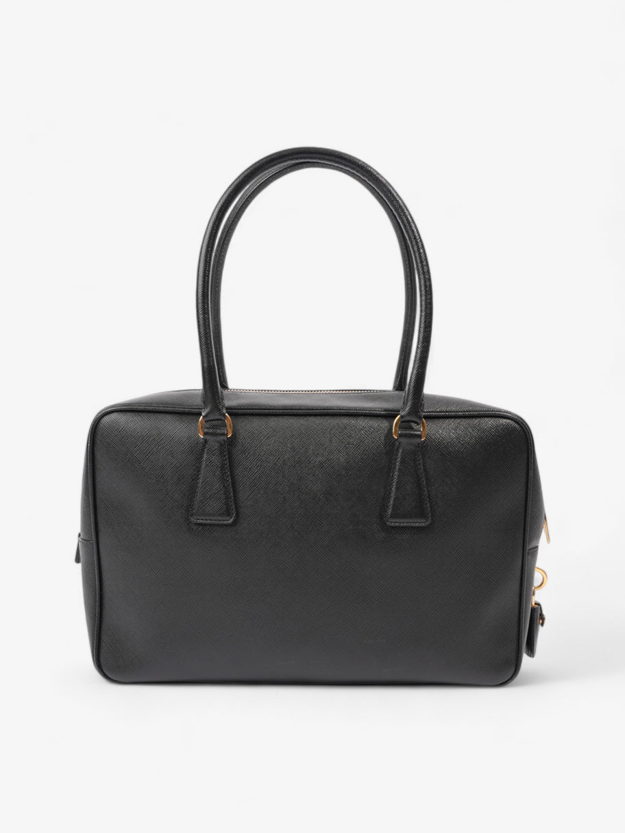 Prada Bauletto Tote Bag Black Saffiano Leather Image 4