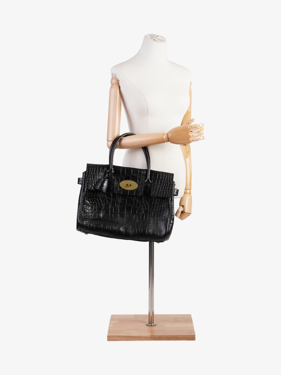 Mulberry Bayswater Black Embossed Leather Image 2