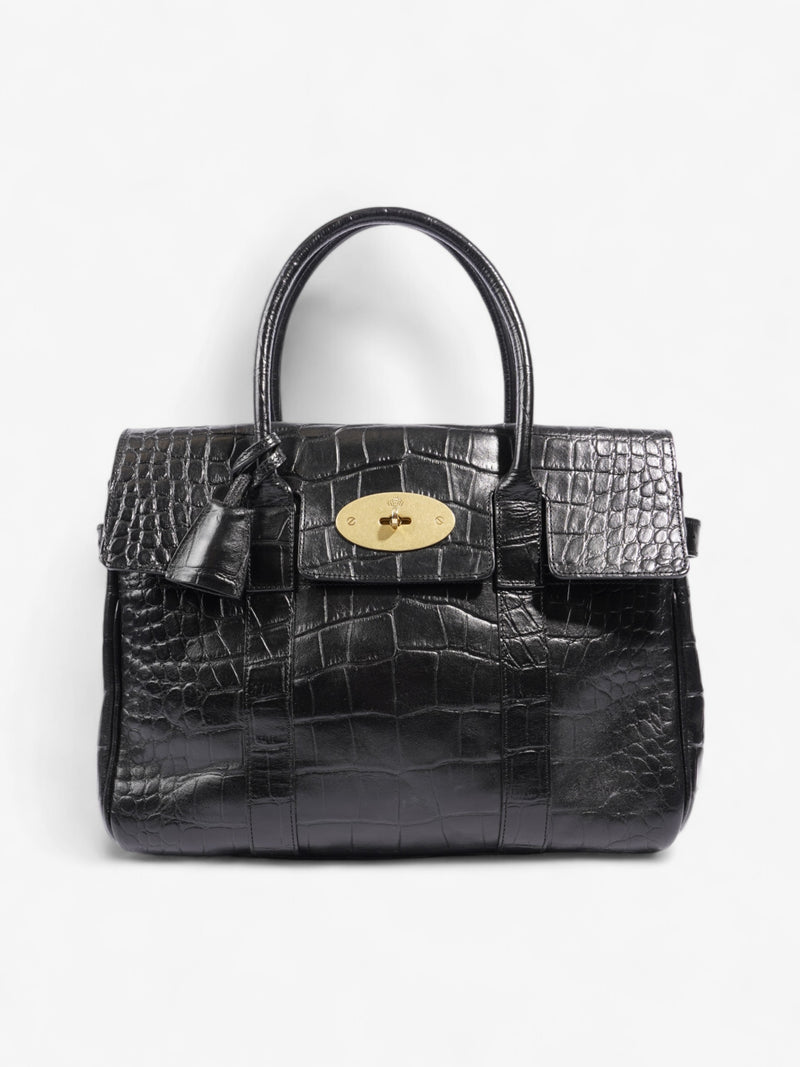  Mulberry Bayswater Black Embossed Leather