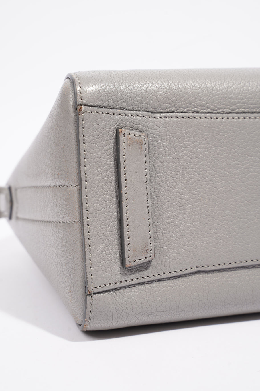 Givenchy Mini Antigona Grey Grained Leather Image 12