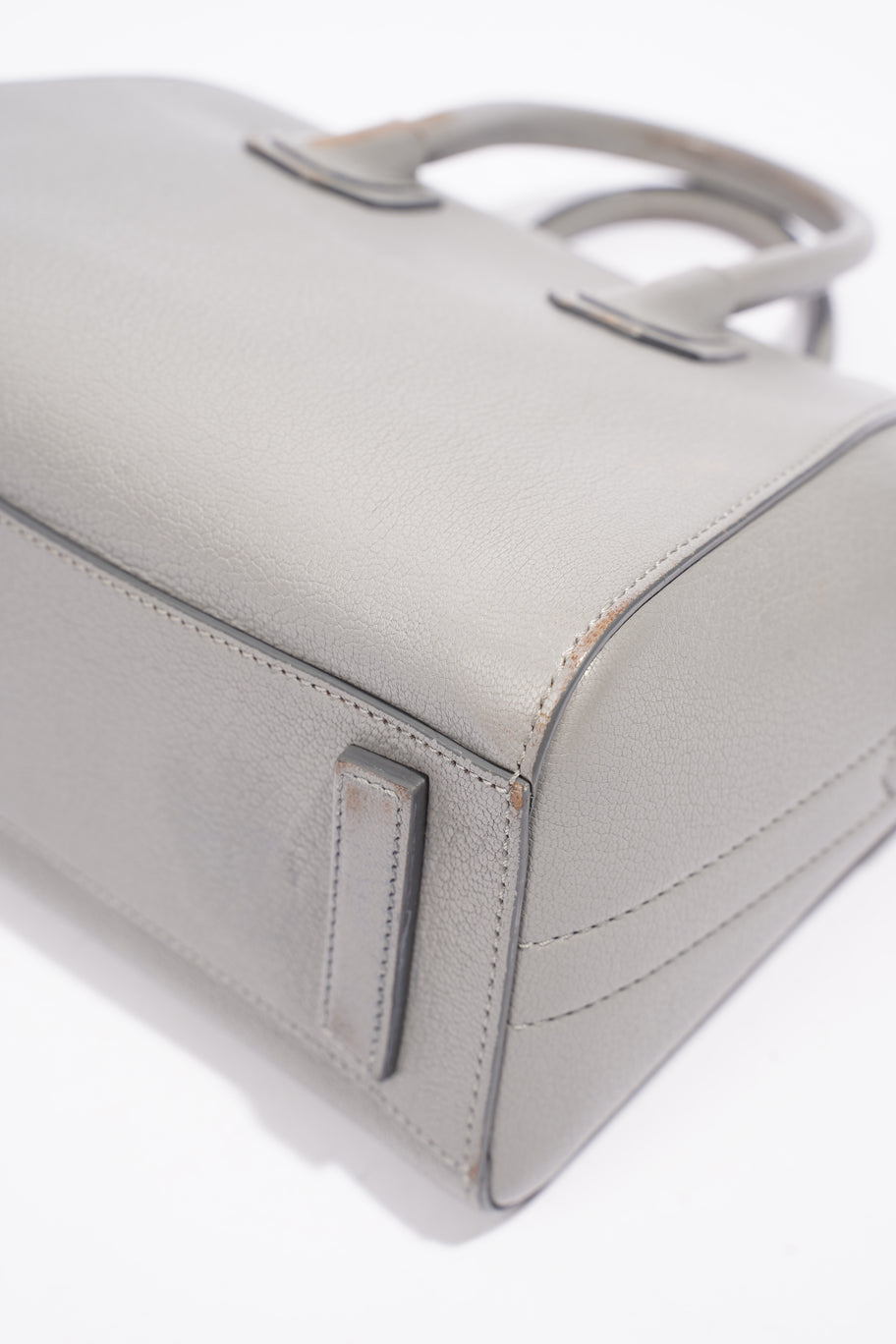 Givenchy Mini Antigona Grey Grained Leather Image 13