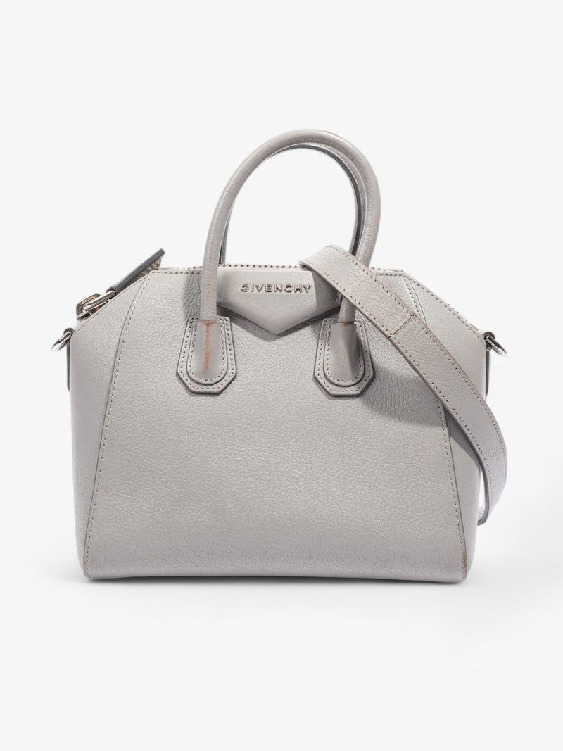  Givenchy Mini Antigona Grey Grained Leather