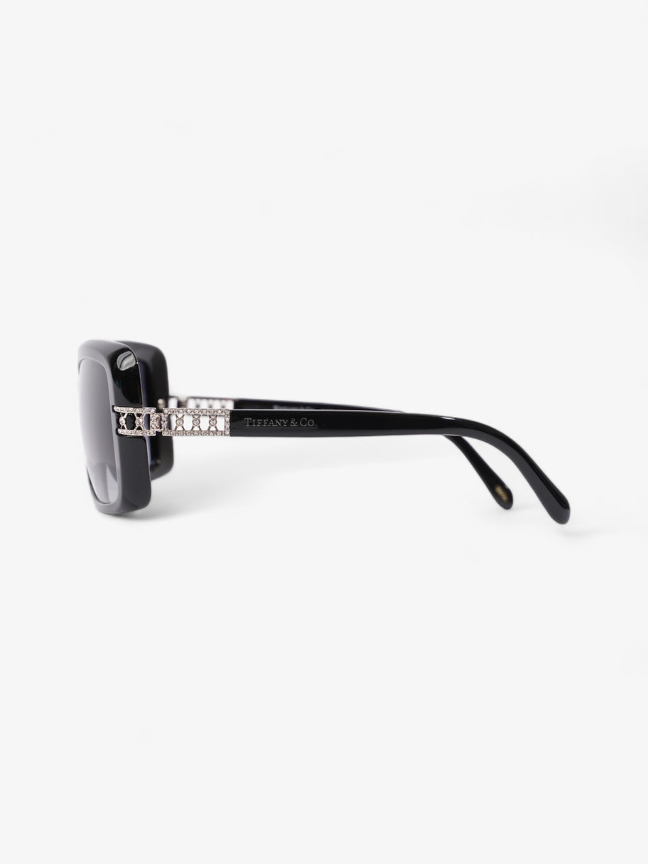 Tiffany and Co Crystal Detail Sunglasses Black Acetate 130mm Image 2