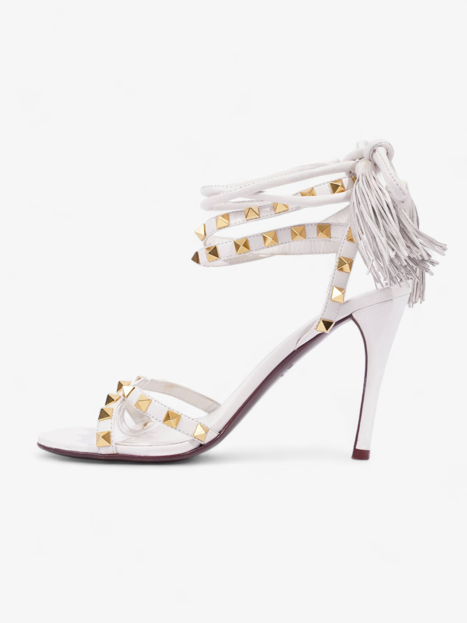 Valentino Rockstud Tassle Heels 100 White / Gold Studs Leather EU 36.5 UK 3.5 Image 3