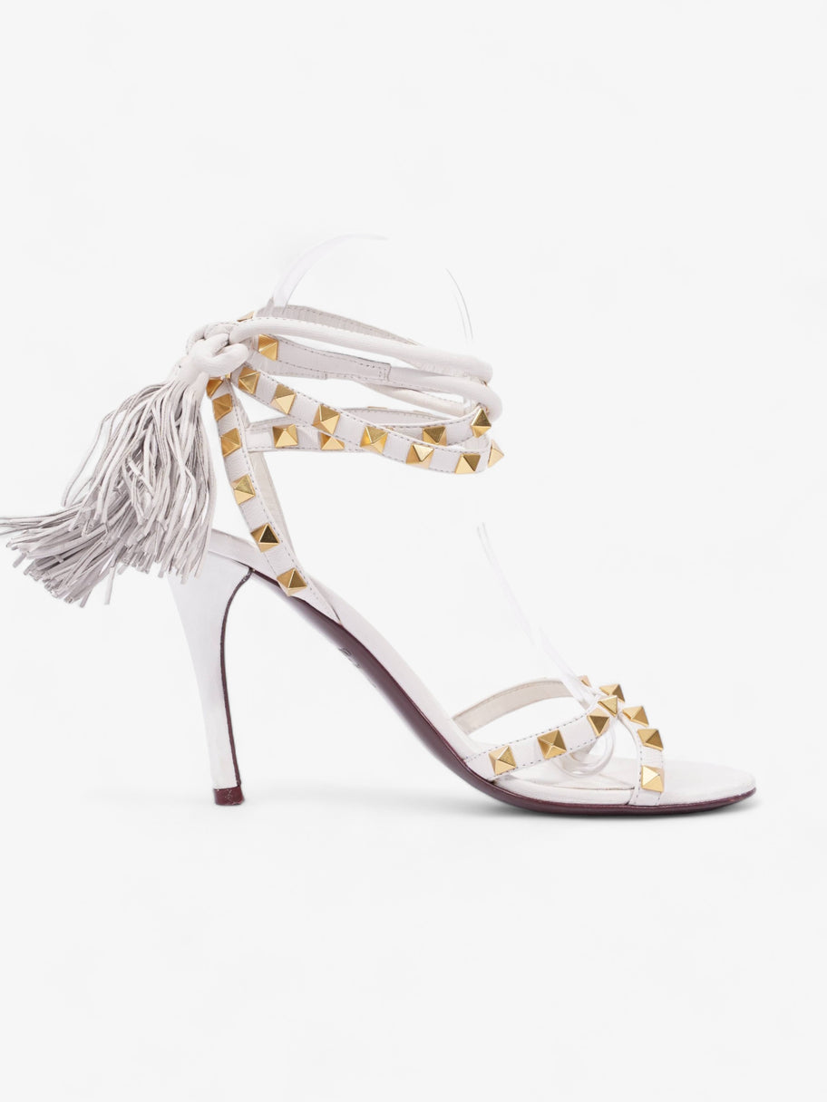 Valentino Rockstud Tassle Heels 100 White / Gold Studs Leather EU 36.5 UK 3.5 Image 4