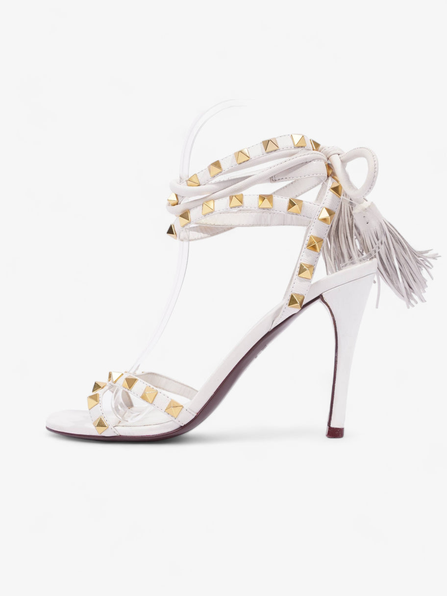 Valentino Rockstud Tassle Heels 100 White / Gold Studs Leather EU 36.5 UK 3.5 Image 5