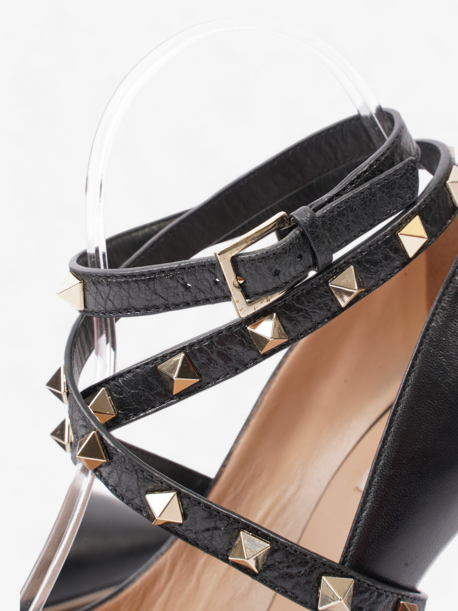 Valentino Ankle Strap Rockstud Heels 100 Black / Gold Studs Leather EU 40 UK 7 Image 9