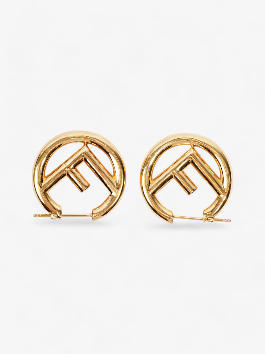 Fendi F is for Fendi Earrings Gold Base Metal Image 1