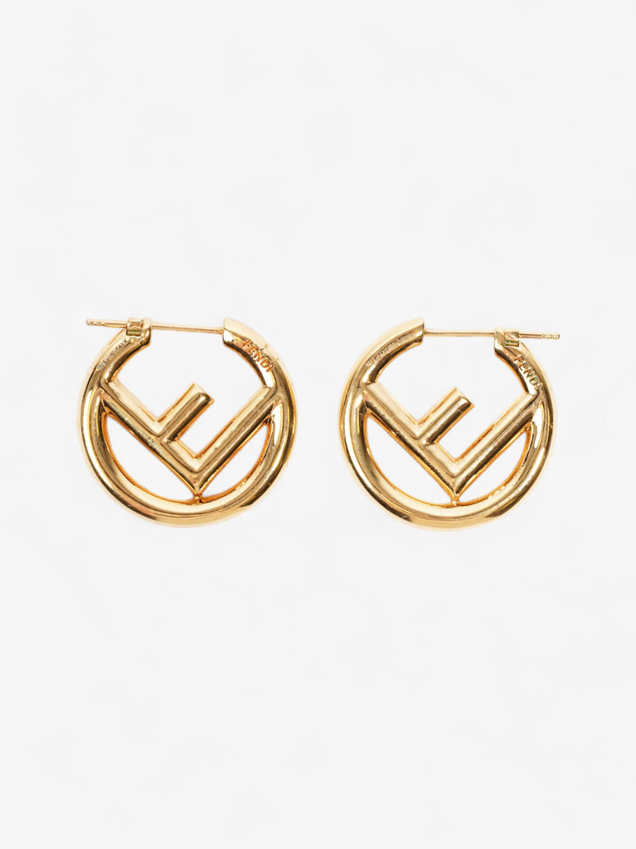 Fendi F is for Fendi Earrings Gold Base Metal Image 2