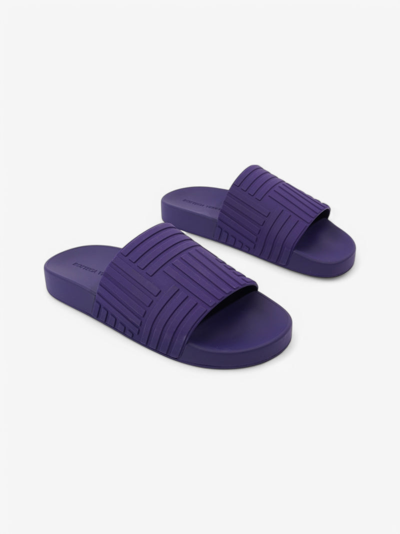  Bottega Veneta Intrecciato Rubber Slides Purple Rubber EU 40 UK 6