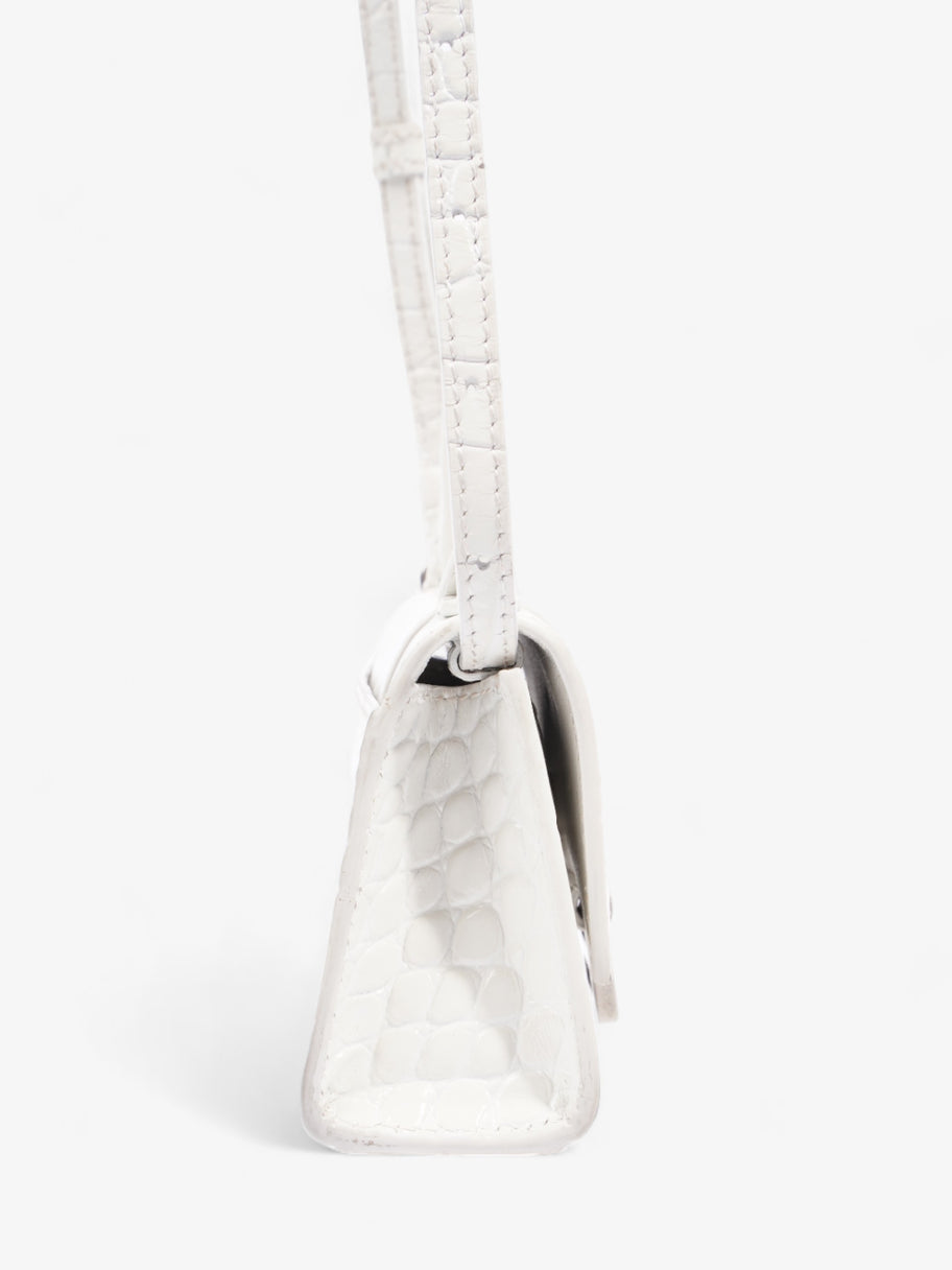 Balenciaga Hourglass White Embossed Leather Mini Image 5