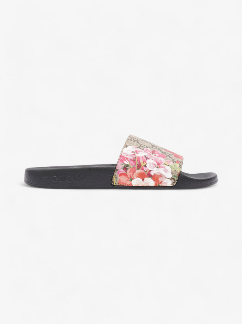  Gucci GG Bloom Slide Floral Coated Canvas EU 41 UK 8