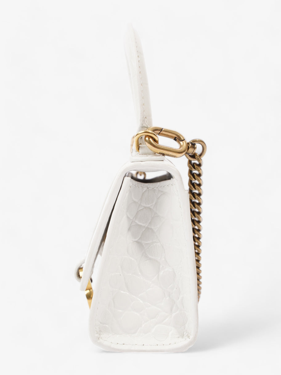 Hourglass Mini Bag White Leather Image 3