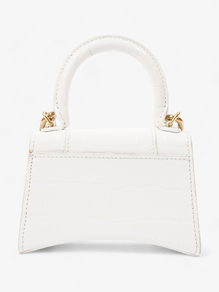 Hourglass Mini Bag White Leather Image 4