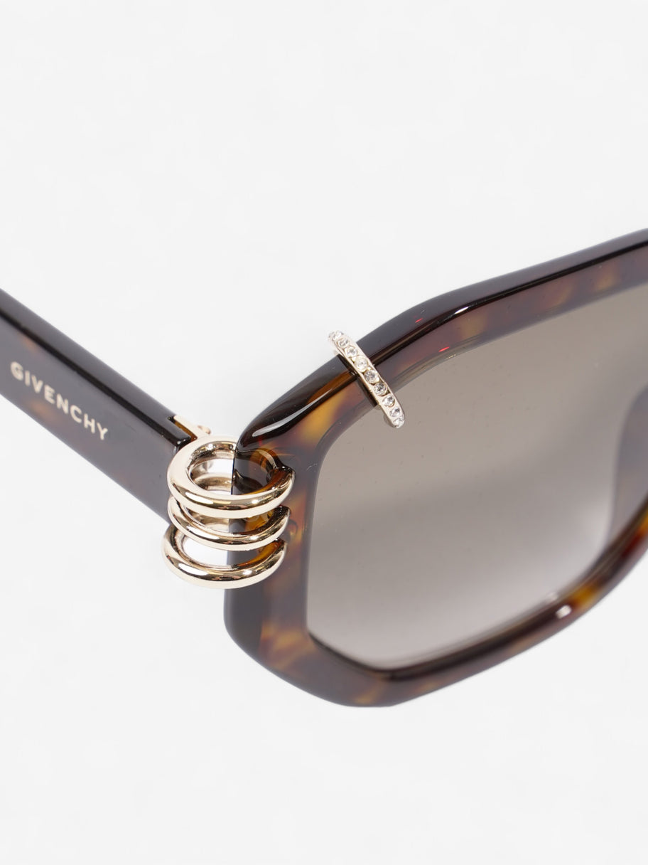 Givenchy Ring Geometric Square Sunglasses Tortoise  Acetate 145mm Image 5