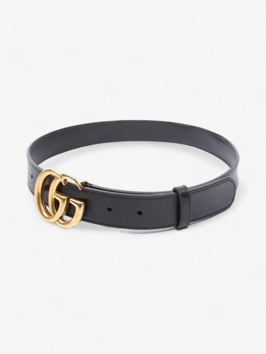 Gucci GG Marmont Thin Belt Black Leather 70cm / 28