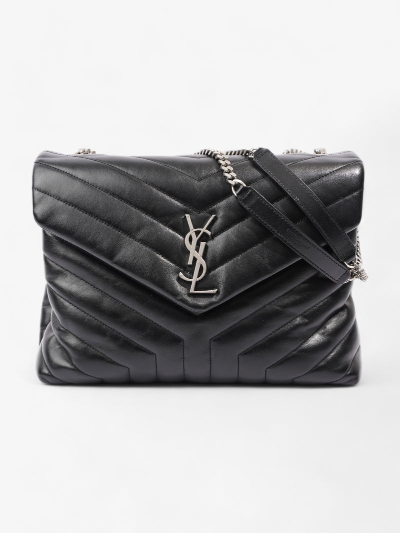  Saint Laurent Lou Lou Medium Black Leather