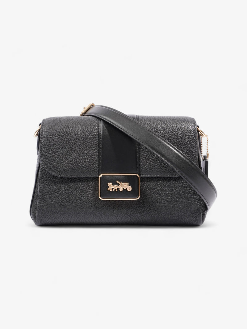  Coach Grace Shoulder Bag Black Grained Leather