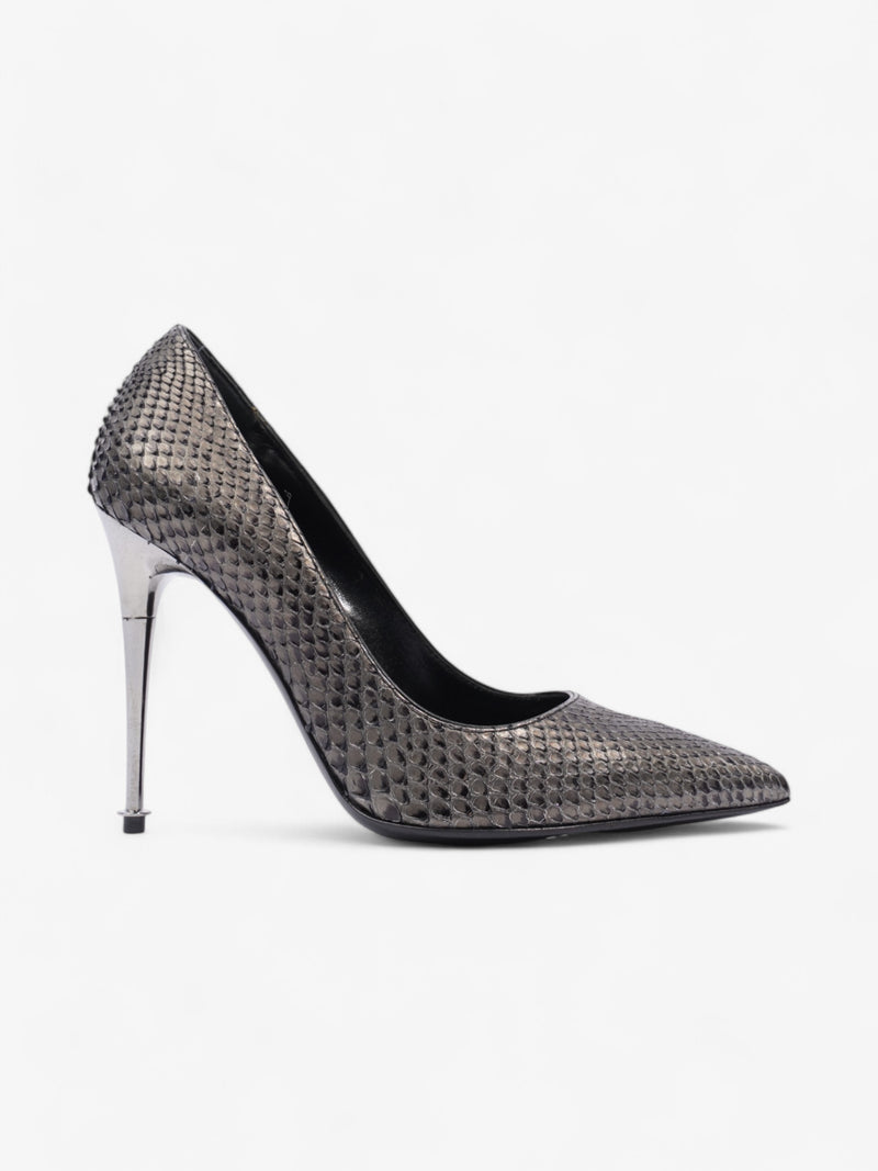  Tom Ford Textured Heels 110mm Python / Gunmetal Python EU 37 UK 4