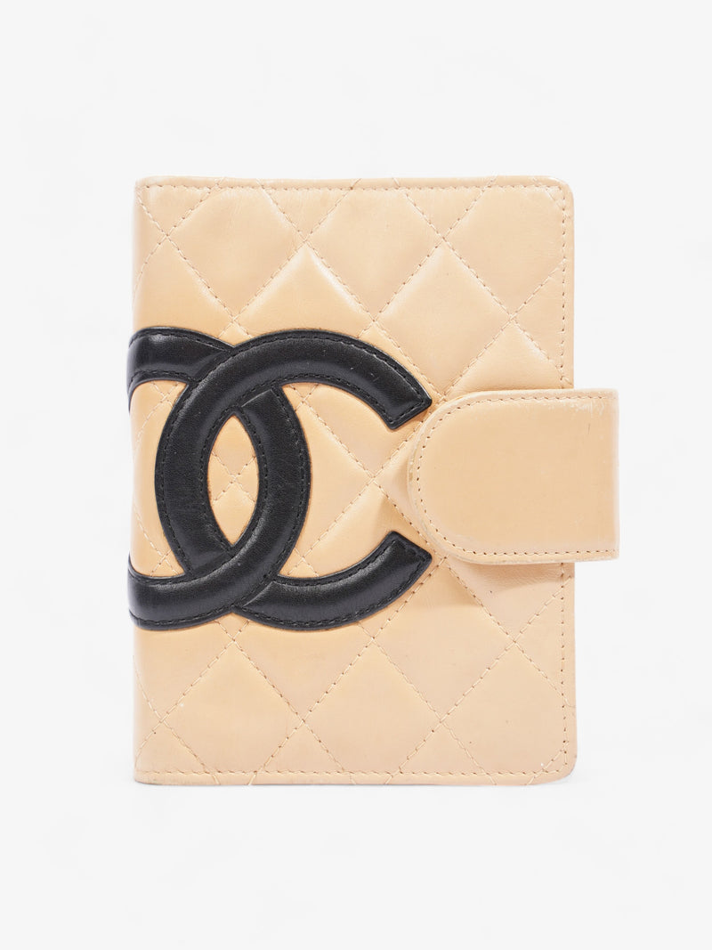  Chanel Diary Planner Beige / Black CC Lambskin Leather