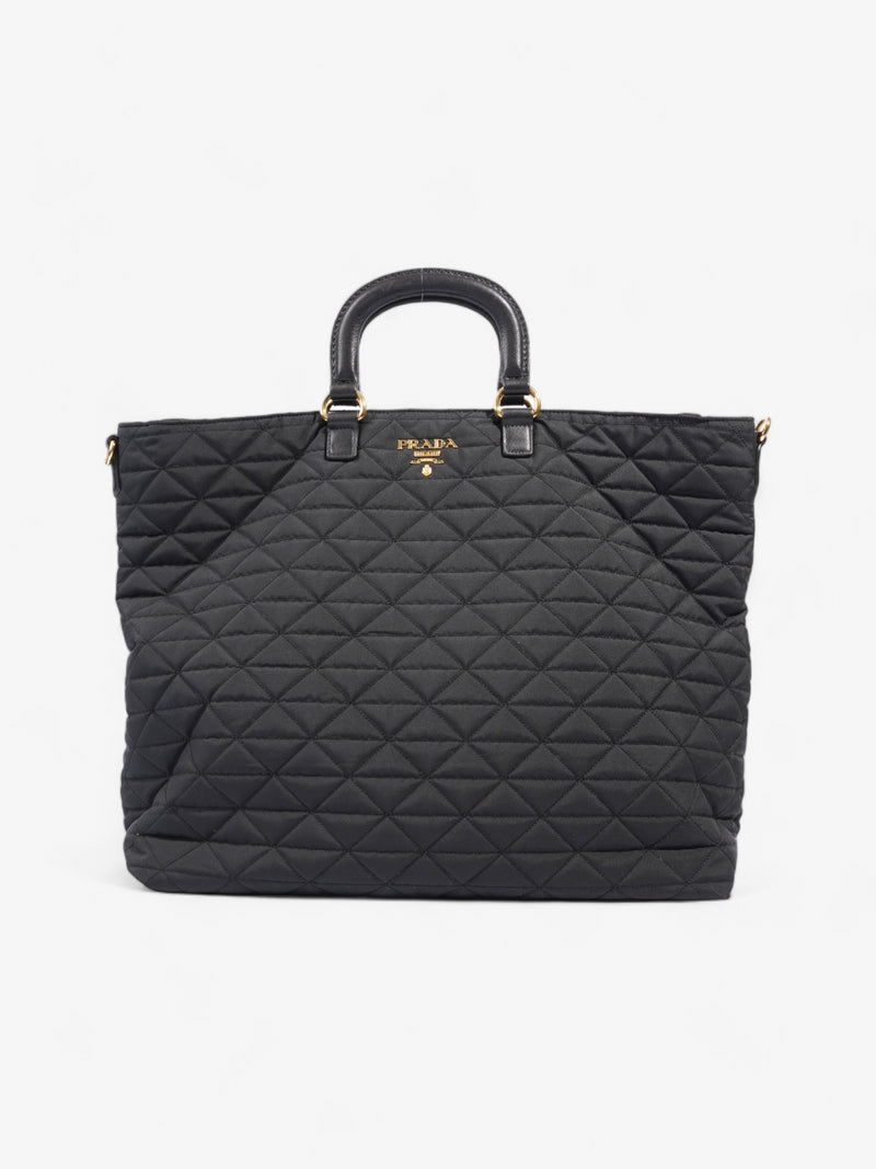  Prada Tessuto Quilted Tote Black Nylon