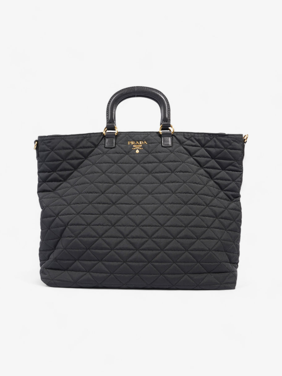 Prada Tessuto Quilted Tote Black Nylon Image 1